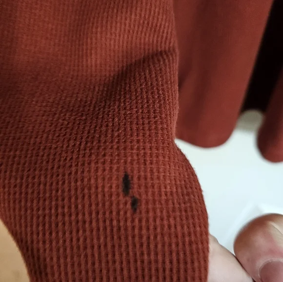 Tailor Vintage Mens XL Quarter Zip Pullover Brick Red 3 Zip Pockets Preppy - Picture 6 of 8